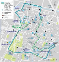 Plan pour la navette coeur de ville de Colmar