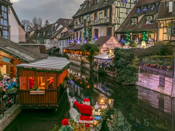 Noël sur les barques à Colmar