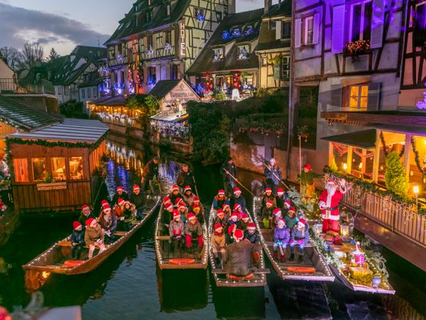Noël sur les barques à Colmar