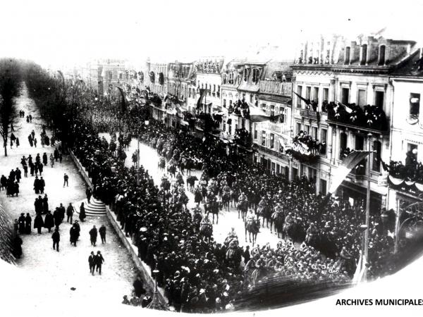 Le 18 novembre 1918 - L’entrée des troupes du général Messimy