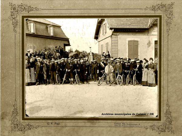 Une course cycliste Colmar - Meyenheim en 1899