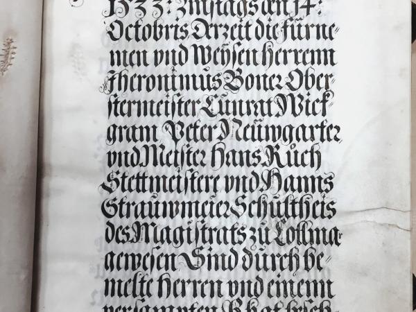Le Zollbuch - Livre de la douane de 1533 - 1ère page
