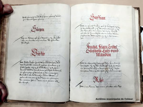 Le Zollbuch - Livre de la douane de 1533 - pages intérieures